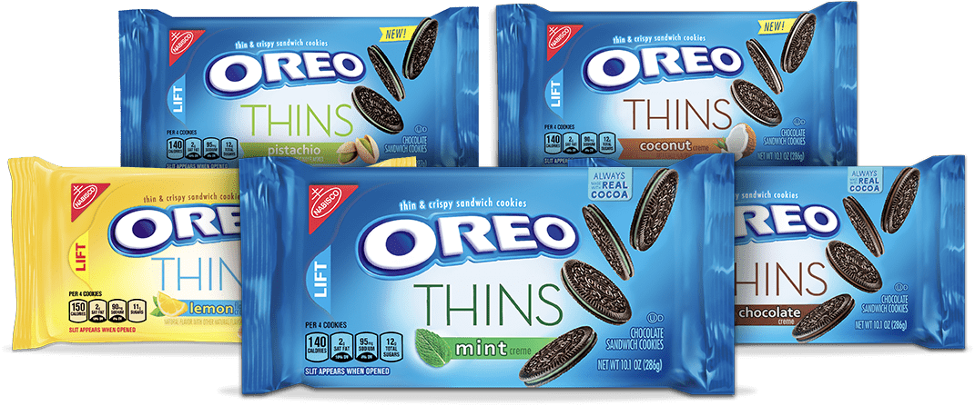 Oreo Thins Specialty Flavors - Oreo (1071x447), Png Download