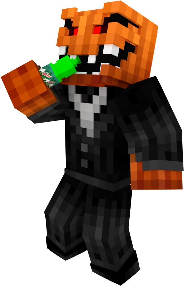 I Made This Blocky Mountain Dew Bottle At The Request - Fictional Character (1000x1000), Png Download