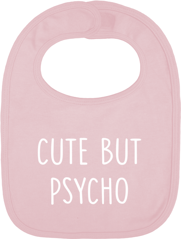 Baby Bib Plain And Contrast Cute But Psycho By Bichette - Bavoirs Bébé Fille J Suis La Princesse (690x850), Png Download