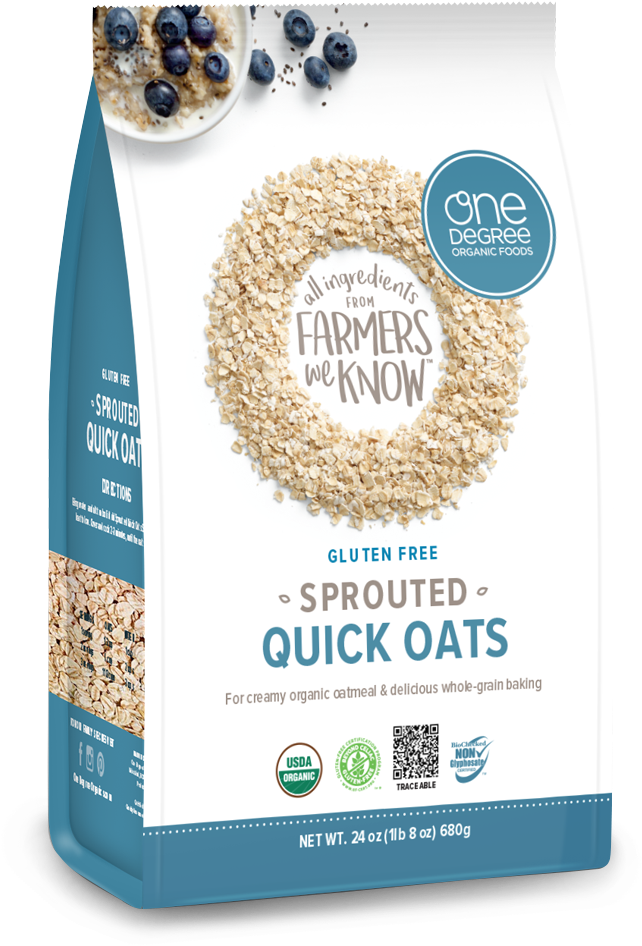 Organic Sprouted Quick Oats - Sprouts Steel Cut Oatmeal (1000x1000), Png Download