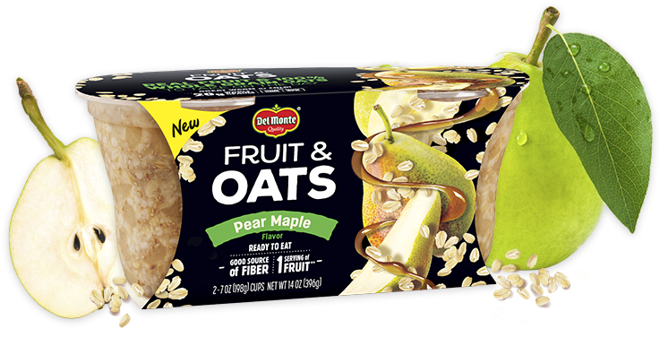 Fruit & Oats™ Pear Maple - Del Monte Fruit And Oats (1050x500), Png Download