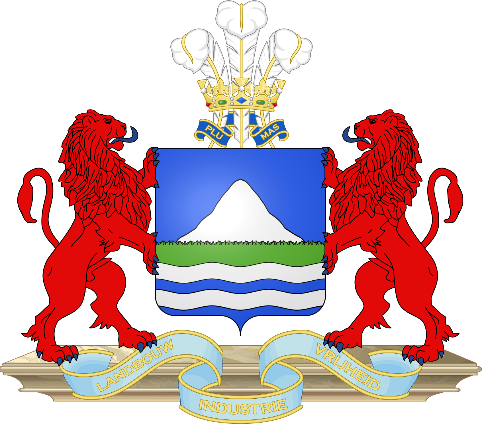 The Seal Of Plumas - Prince Of Wales's Feathers (1693x1519), Png Download