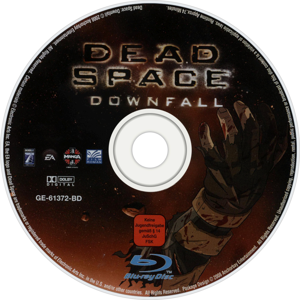 Downfall Bluray Disc Image - Dead Space Downfall Dvd Cover (1000x1000), Png Download