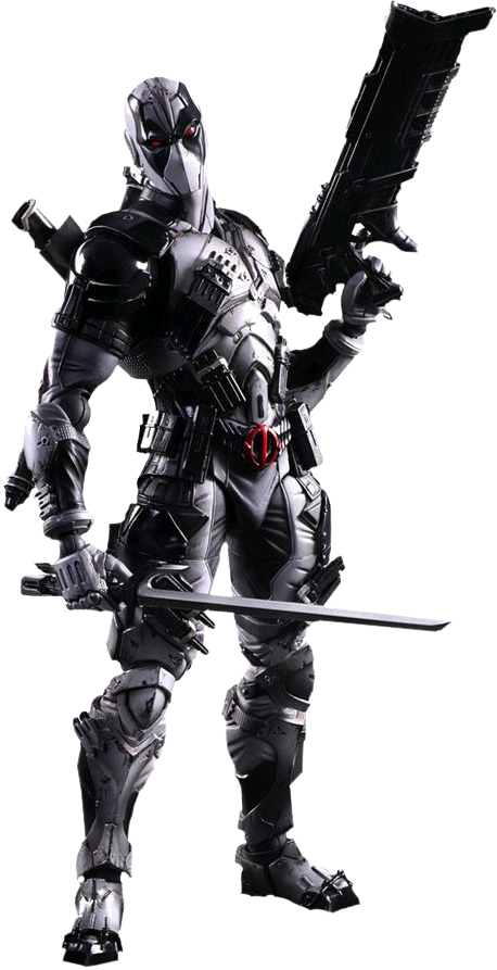 Deadpool - Deadpool X Force Play Arts Kai (458x893), Png Download