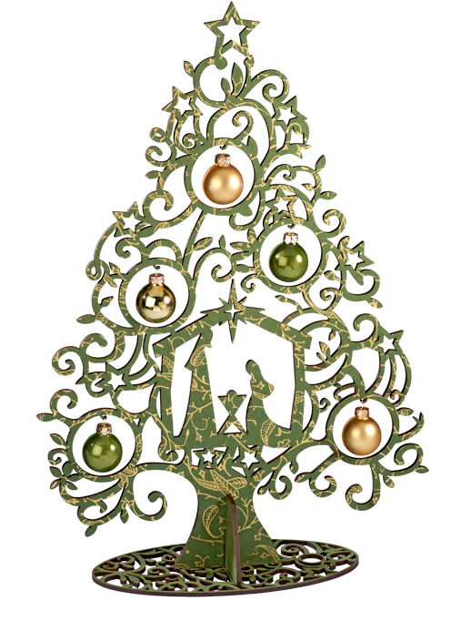 Tree "nativity Scene\ - Christmas Tree (517x700), Png Download