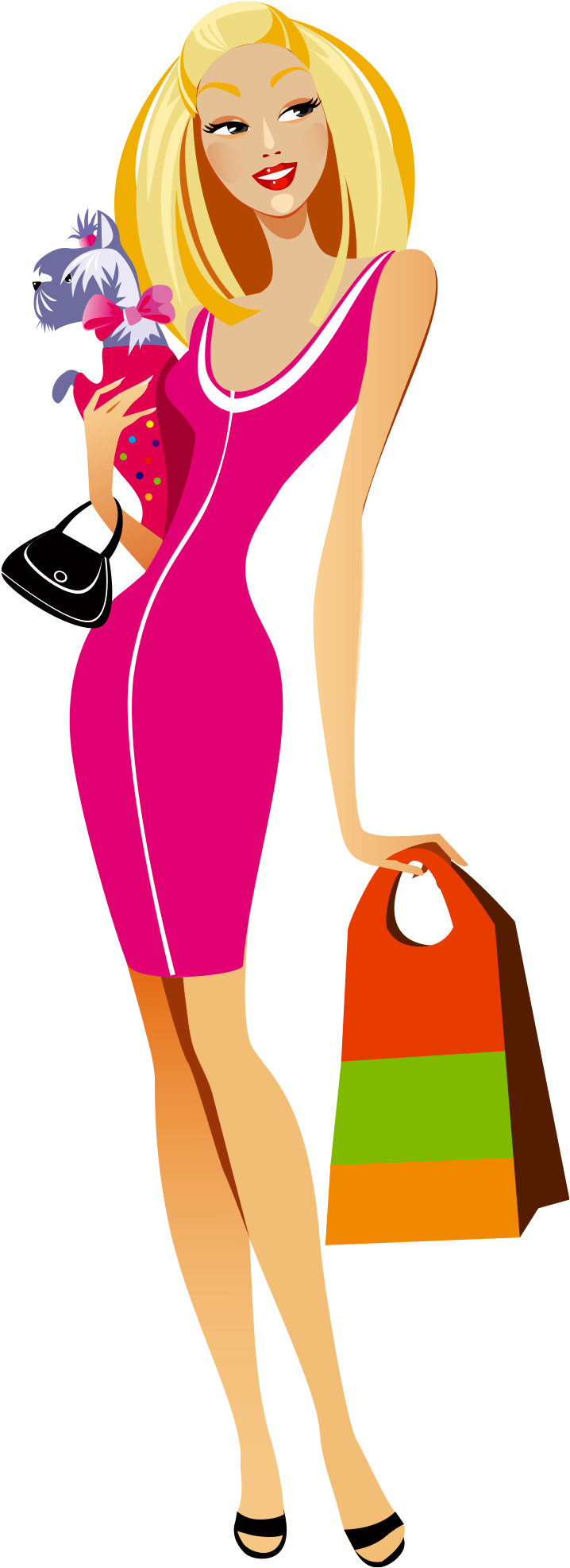 Download - Fashionable Woman Caricature (2048x2048), Png Download