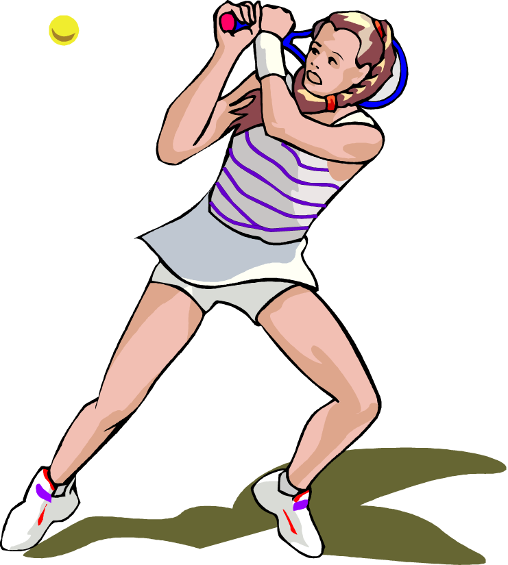 Png - - Clipart Female Tennis Players (741x825), Png Download