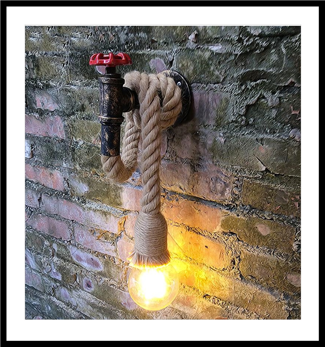 Steampunk Wall Lamp - Decoracion Restaurante Vintage (1247x1193), Png Download