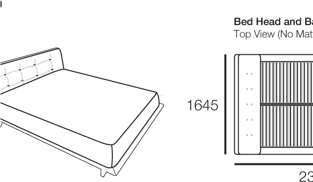 Drawn Bed Side View Cartoon - Monochrome (640x480), Png Download