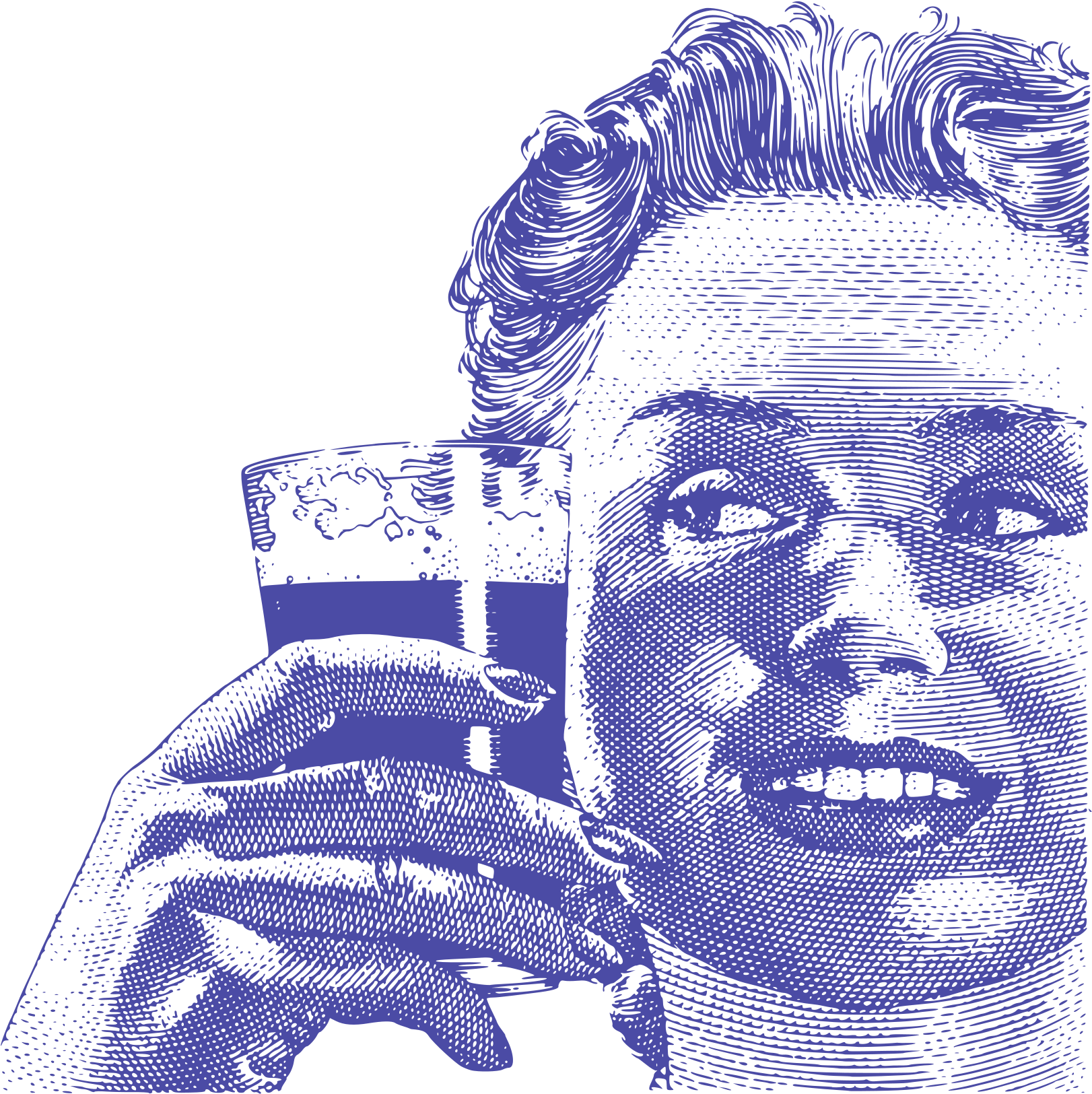 This Free Icons Png Design Of Happy Woman Drinking (1697x2400), Png Download