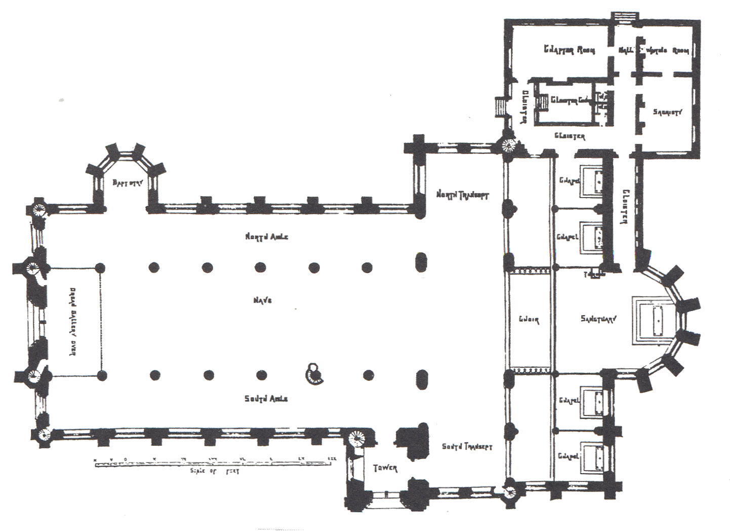 Monaghan Ground Plan Of St - Cathedral Ground Plan (1454x1056), Png Download