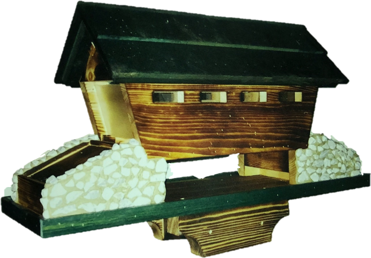 Load Image Into Gallery Viewer, Rustic Covered Bridge - Scale Model (1429x1071), Png Download