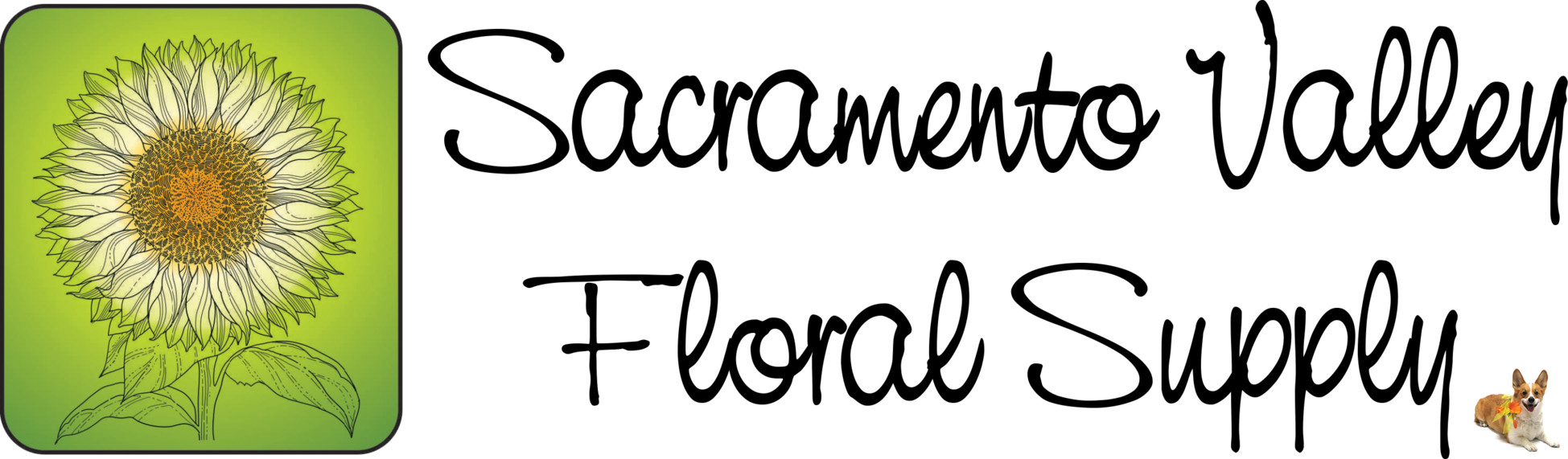 Sacramento Valley Floral Supply - Calligraphy (1949x571), Png Download