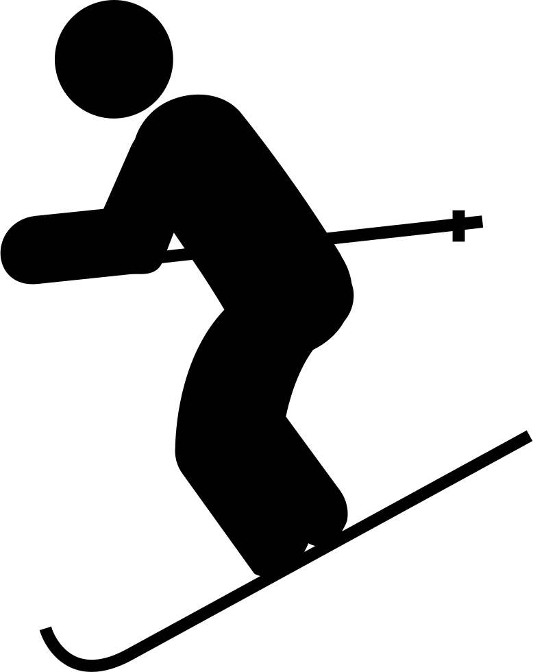 Svg Freeuse Library Skiing Down Hill Svg Png Icon Free - Icono Esqui Png (778x980), Png Download