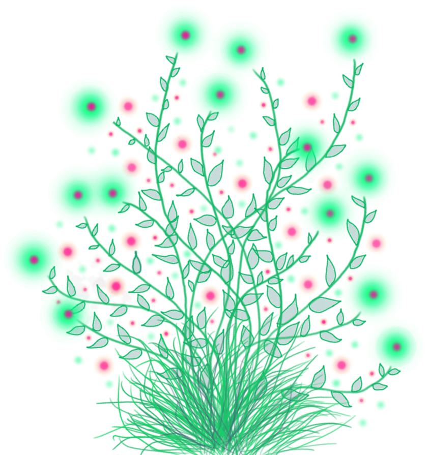 Flowers Png Transparent - Green Flower Art Png (894x894), Png Download