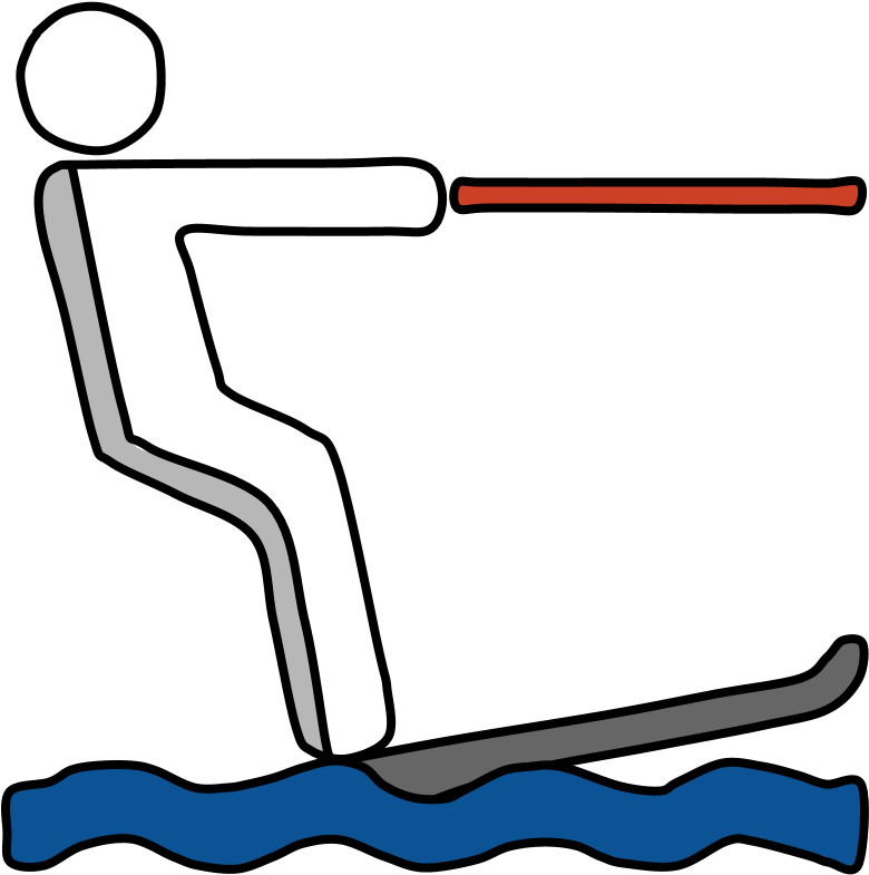 Water Skier, Tow Rope (816x1056), Png Download
