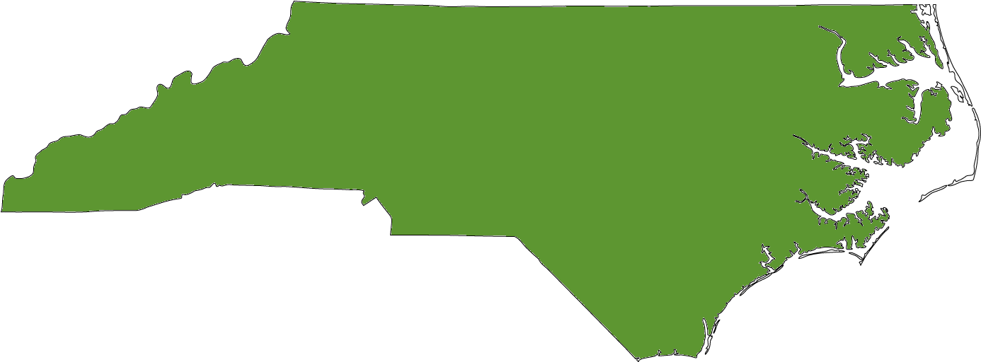 Map State Nc Green Square - North Carolina Outline (1450x1450), Png Download