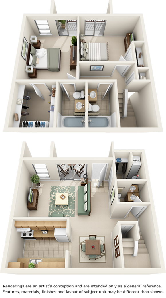 Orange Blossom Floor Plan - Florida (580x1040), Png Download