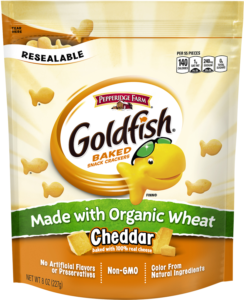 Made With Organic Wheat - Pepperidge Farm Goldfish Crackers (1000x1000), Png Download