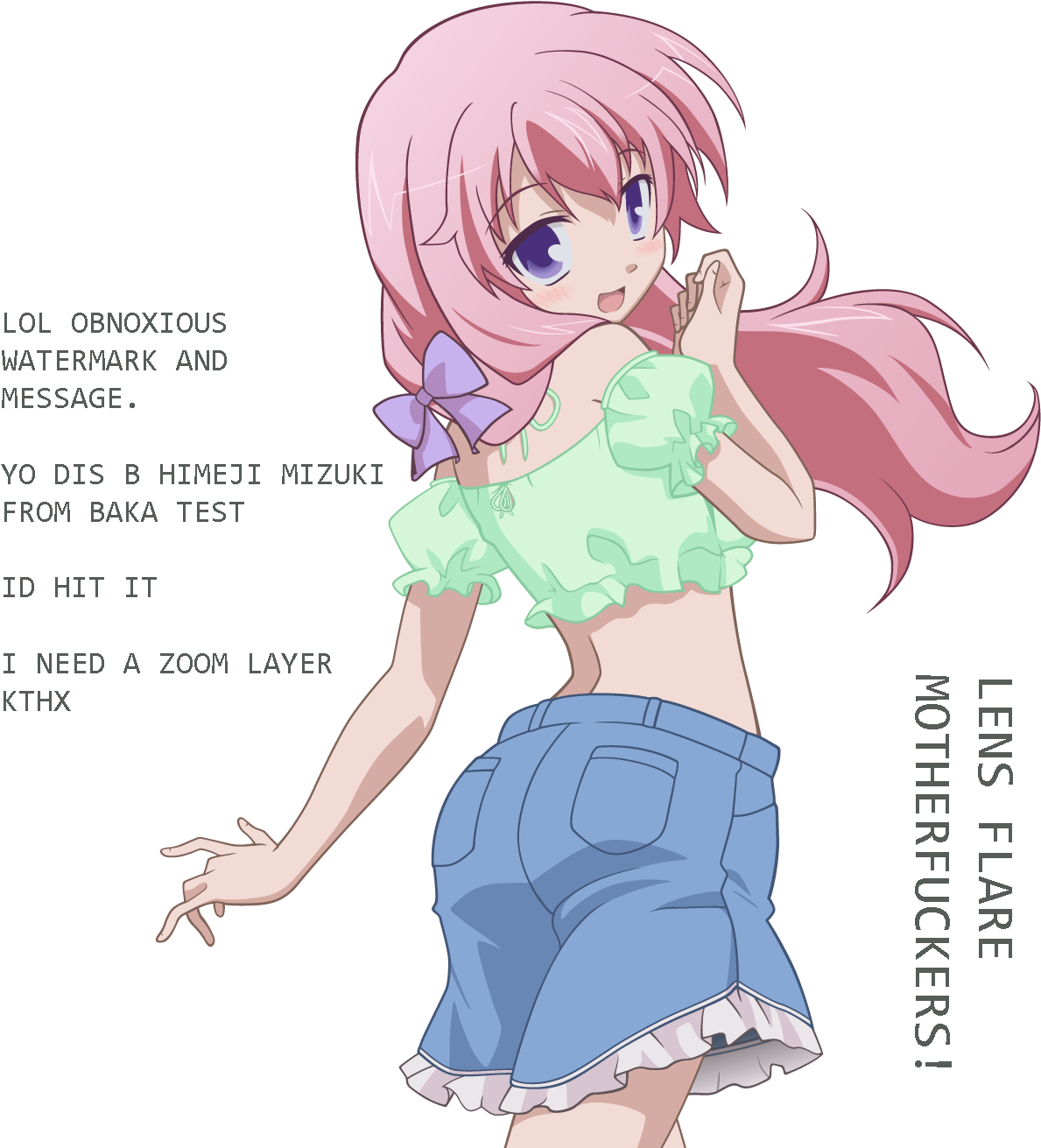 No Background - Baka Test Himeji (1272x1344), Png Download