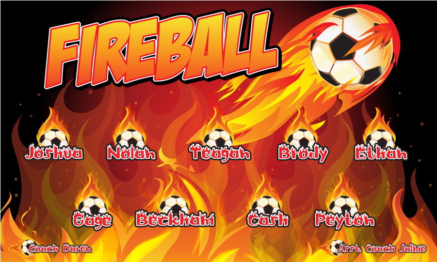 3'x5′ Vinyl Banner Fireball - Graphic Design (900x900), Png Download