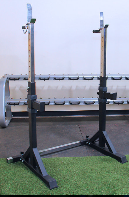 Strencor Adjustable Squat Rack W Safety Arms - Power Rack (700x850), Png Download