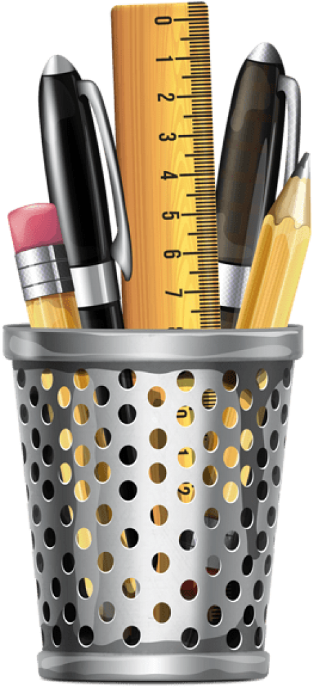 Free Png Download Transparent Metal Cup Png Vector - Pen Holder Clipart Free (480x1040), Png Download