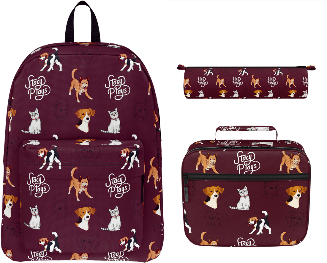 Lunch Box Clipart Empty Pencil Case - Stacyplays Merch Backpack (1152x937), Png Download