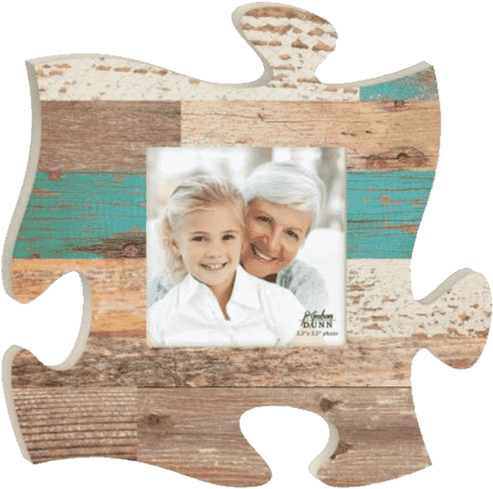 Puzzle Piece Frame With Teal - P. Graham Dunn, Inc. (600x600), Png Download