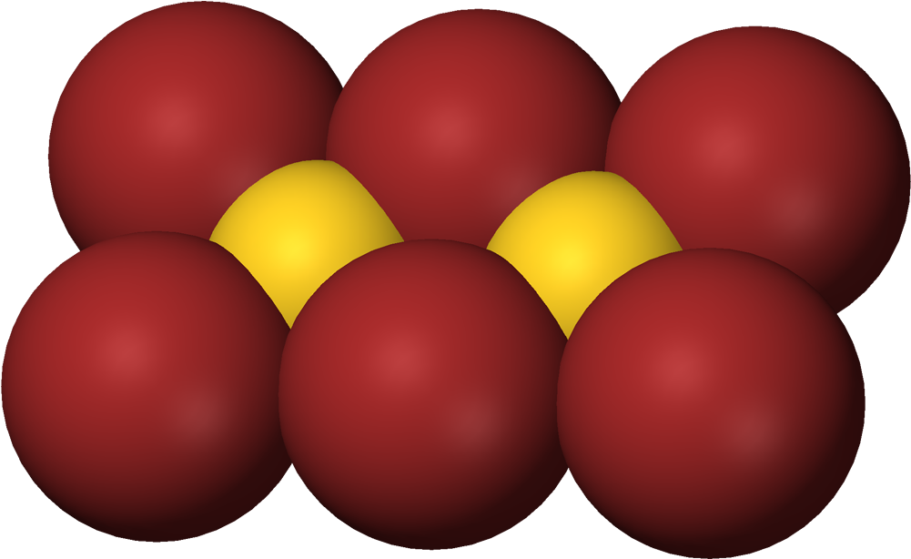 Gold Tribromide Dimer 3d Vdw - Gold Iii Bromide (1100x713), Png Download