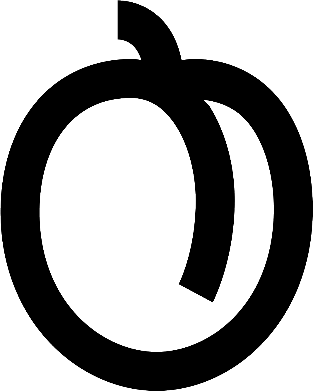 The Icon Is A Simplified Depiction Of A Plum - Ancient Asian Peace Symbol (1600x1600), Png Download