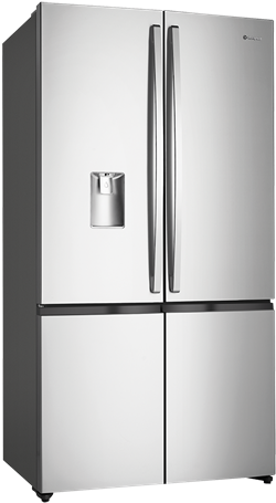 600l Stainless Steel 4 Door French Door - Cupboard (624x520), Png Download