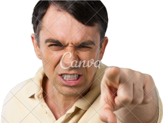 Angry Man Png - Canva (640x480), Png Download