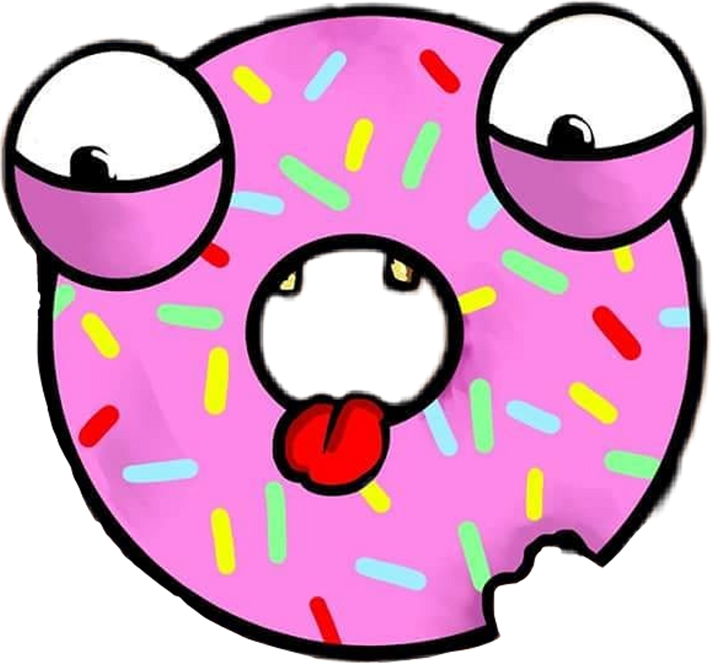 Donut Sticker (1024x955), Png Download