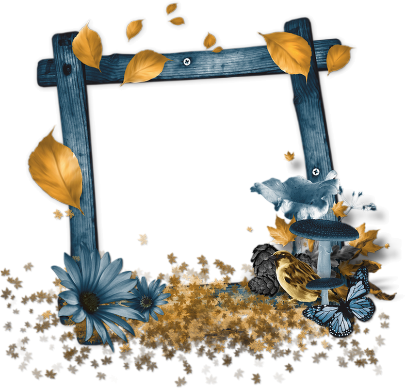 Cadre D'automne Png, Cluster / Autumn Frame Png, Fall - Floral Design (835x800), Png Download