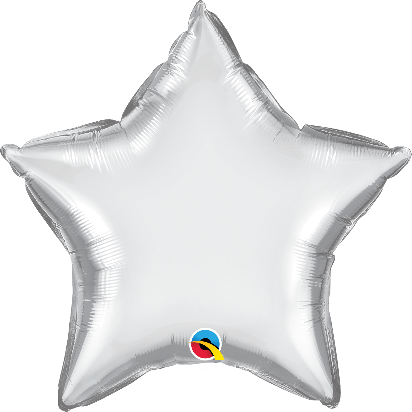 20" Star Qualatex Chrome™ Silver Foil Balloon - Throw Pillow (1309x1311), Png Download