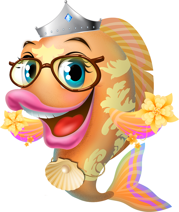 Cute Fish Adventures - Cute Animation Fish (600x712), Png Download