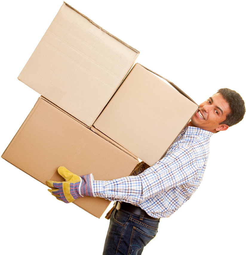 Man Carrying Heavy Box (1348x899), Png Download