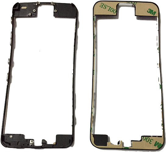 Iphone 5s Black Lcd Supporting Frame Bezel With Adhesive - Mobile Phone Case (635x537), Png Download