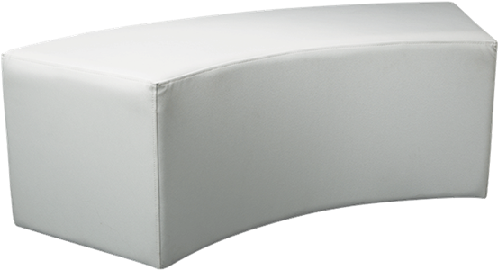 Rounded White Vinyl Seat H 40 Cm M1 - Bench (700x700), Png Download