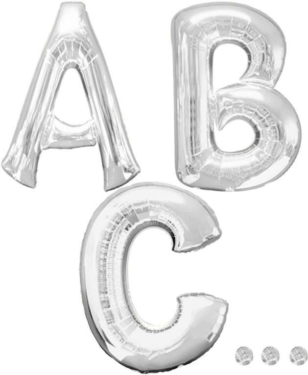 80 Cm Silver Letter Balloon Balloon Foil Balloon - Silver (768x768), Png Download