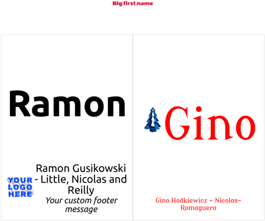 Nametag Name Badge Landscape Template For 4-1, 4&quot - Colorfulness (700x541), Png Download