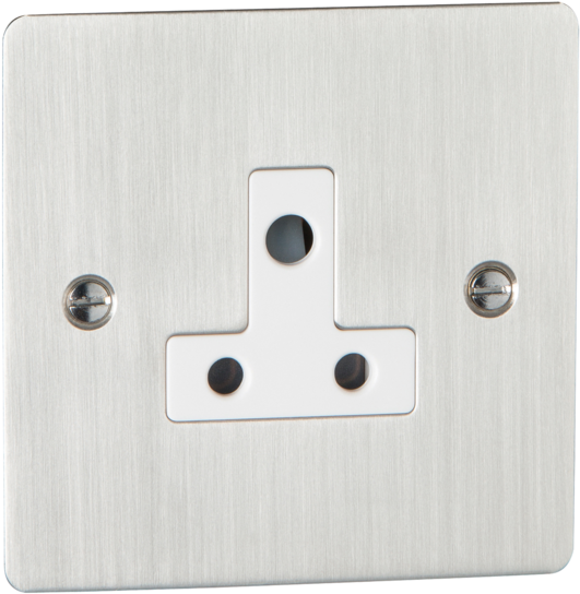 2a Round Pin Unswitched Socket - Wood (600x600), Png Download
