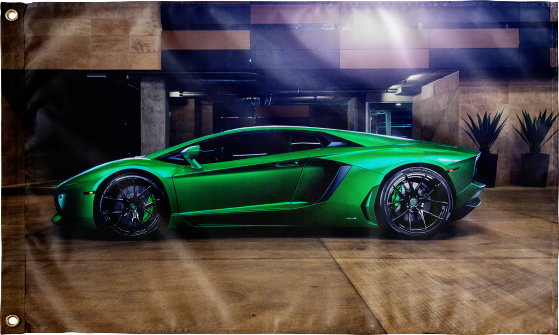 Sports Car Wall Flag - Lamborghini 4k (2000x2000), Png Download