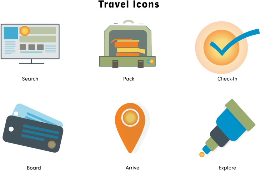 Travel Icons - Diagram (1000x647), Png Download