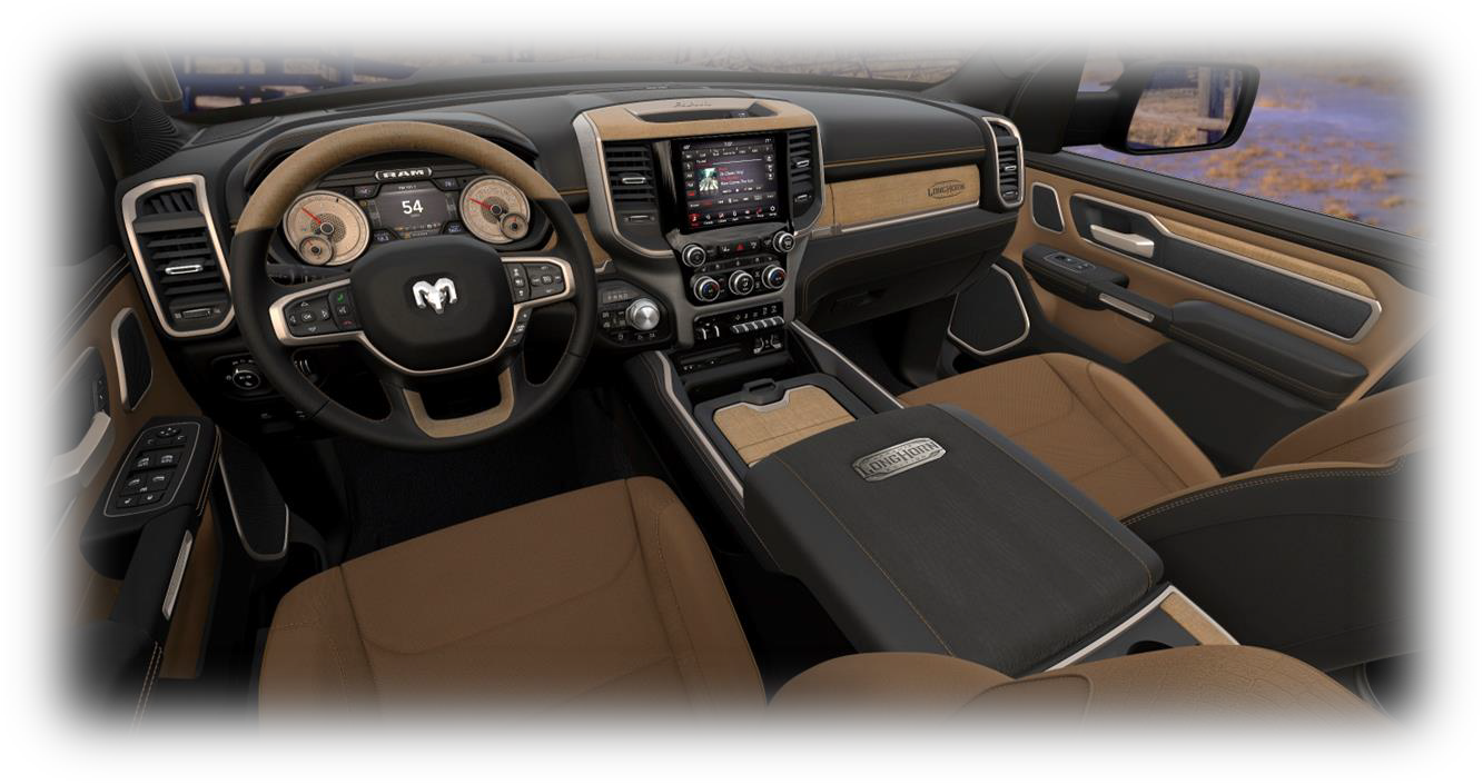 2019 Ram 1500 Laramie Longhorn Exterior Features - 2019 Ram Laramie Interior (1333x705), Png Download