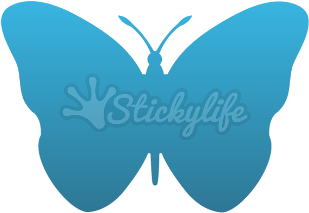 Butterfly Pbg Decal (940x587), Png Download