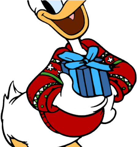 Donald Duck Clipart Silhouette - Donald Duck Christmas Clipart (640x480), Png Download