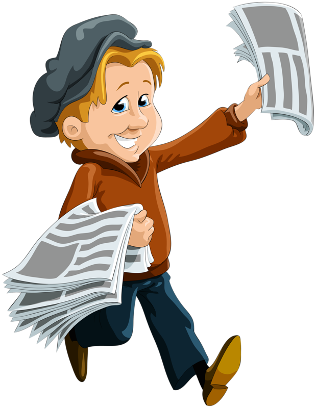 Jornaleiro Art For Kids, Crafts For Kids, Games For - Newspaper Delivery Boy Png (619x800), Png Download