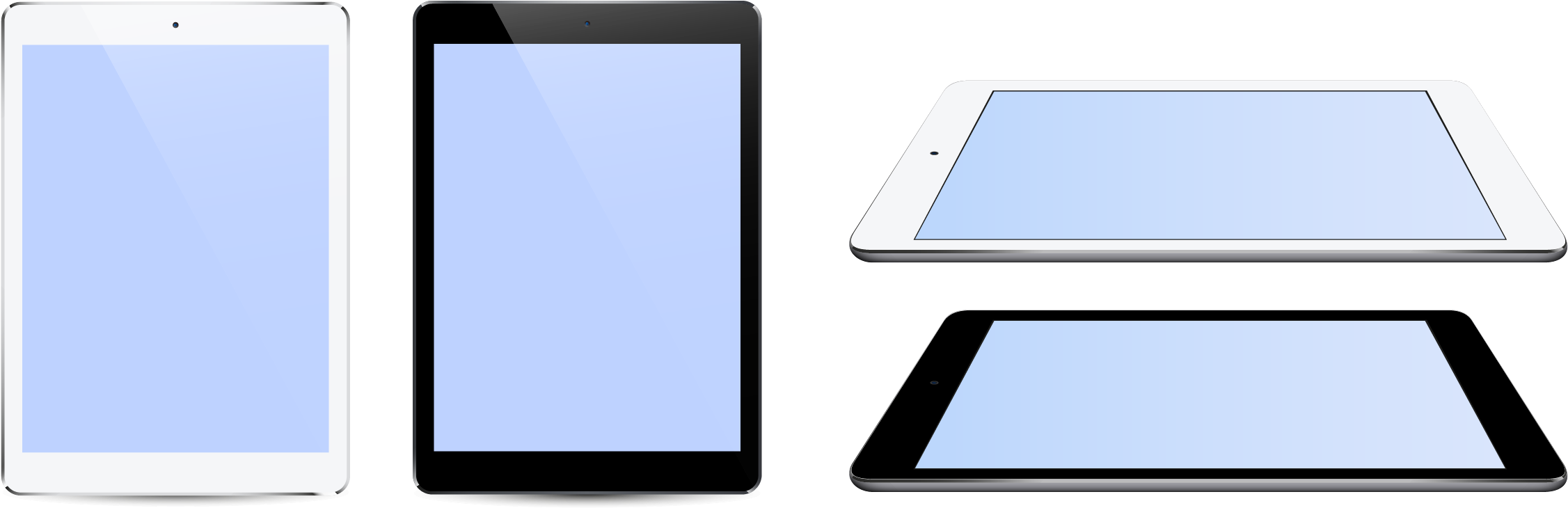 Collection Of Free Ipad Vector Smartphone Tablet - Tablet Computer (2375x869), Png Download